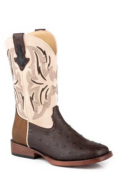 Roper Boys Square Toe Dalton Ostrich Boots Style 09-018-1900-3369