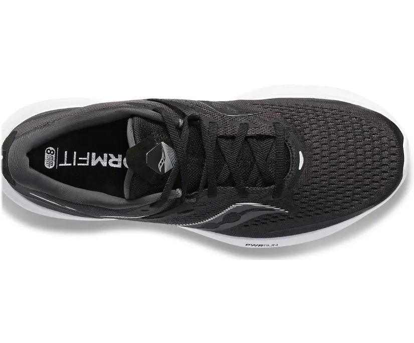 Saucony Women's Ride 15 Wide- Black/White (S10730-05)