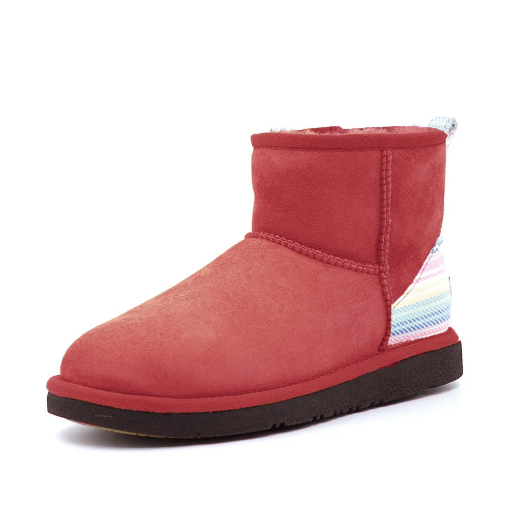 Serape Short Ugg Boot - Red