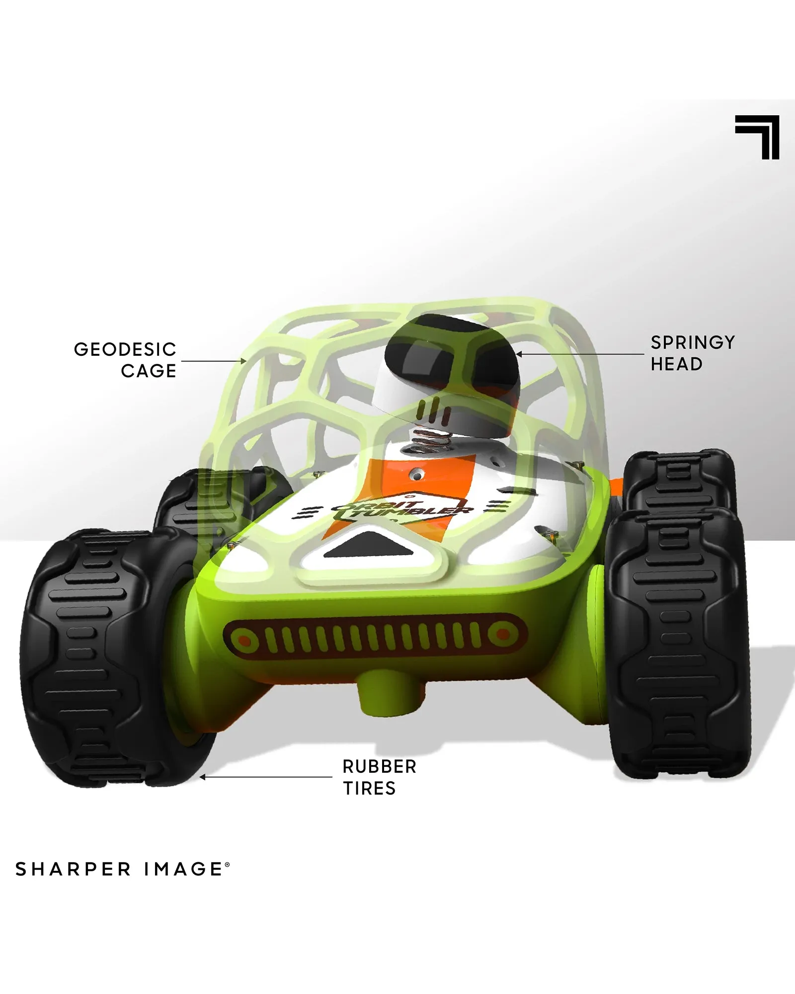 Sharper Image Toy Remote Control Orbit Tumbler Glow in the Dark