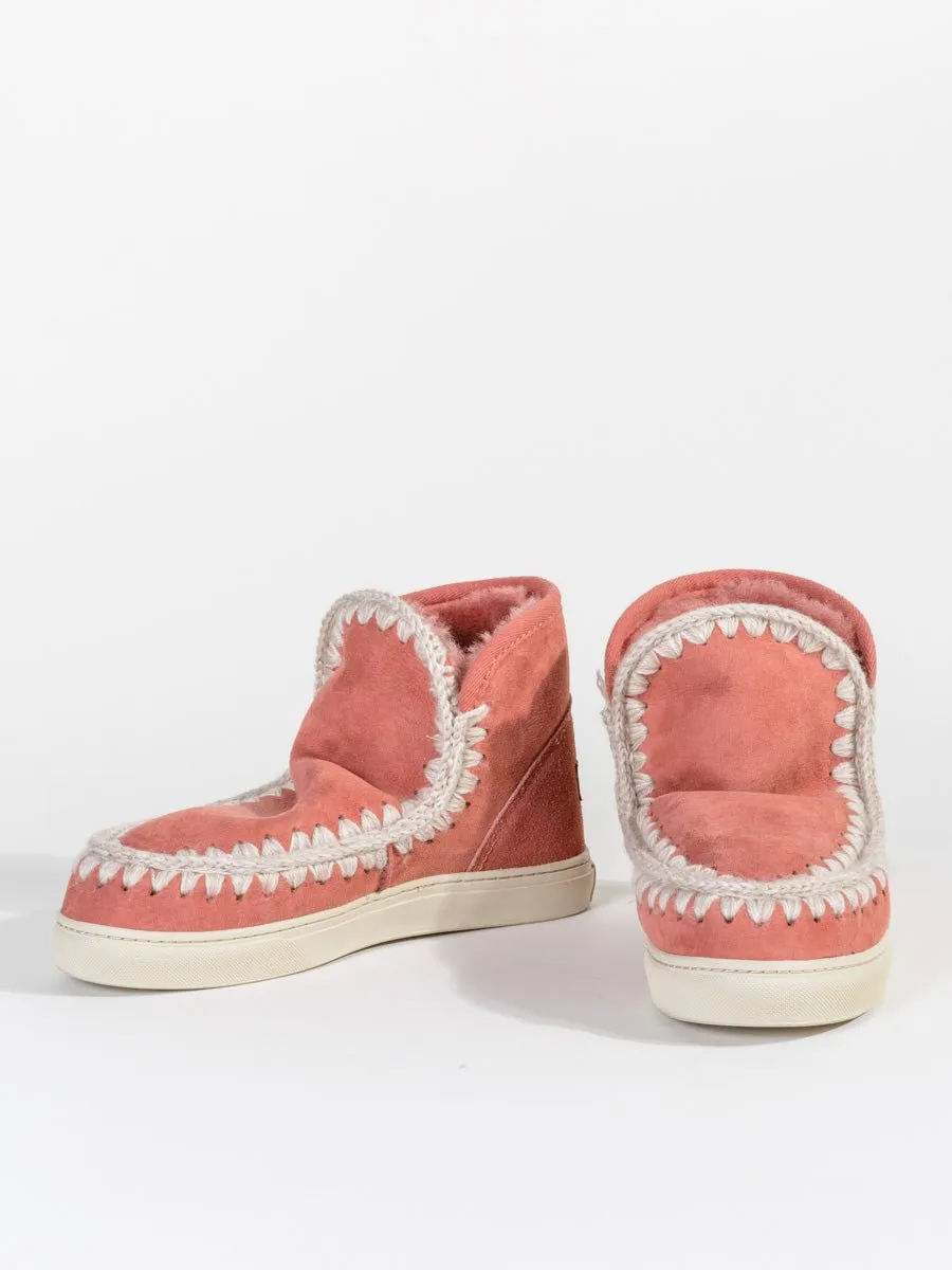 shearling mini eskimo sneaker - pink