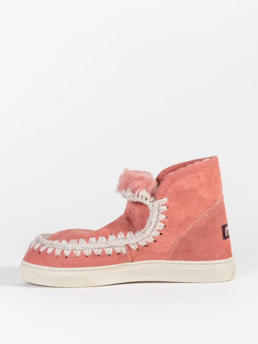 shearling mini eskimo sneaker - pink