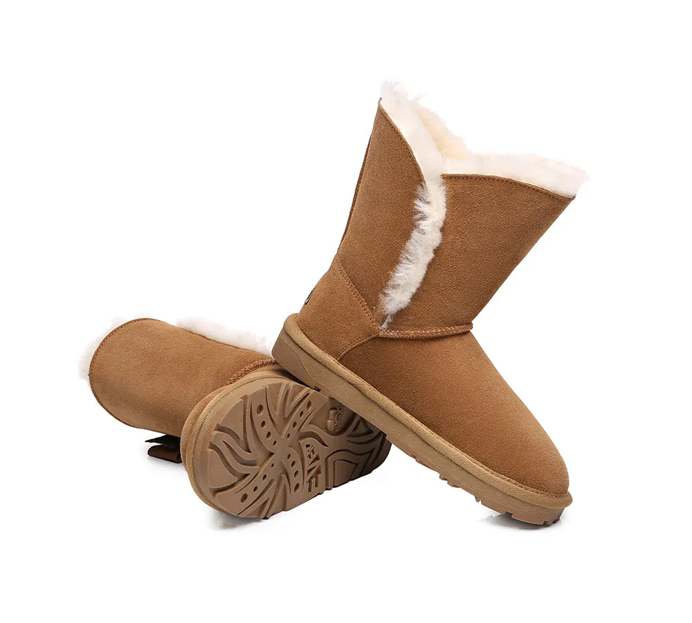 Sheepskin Double Bow Boots Women Eira