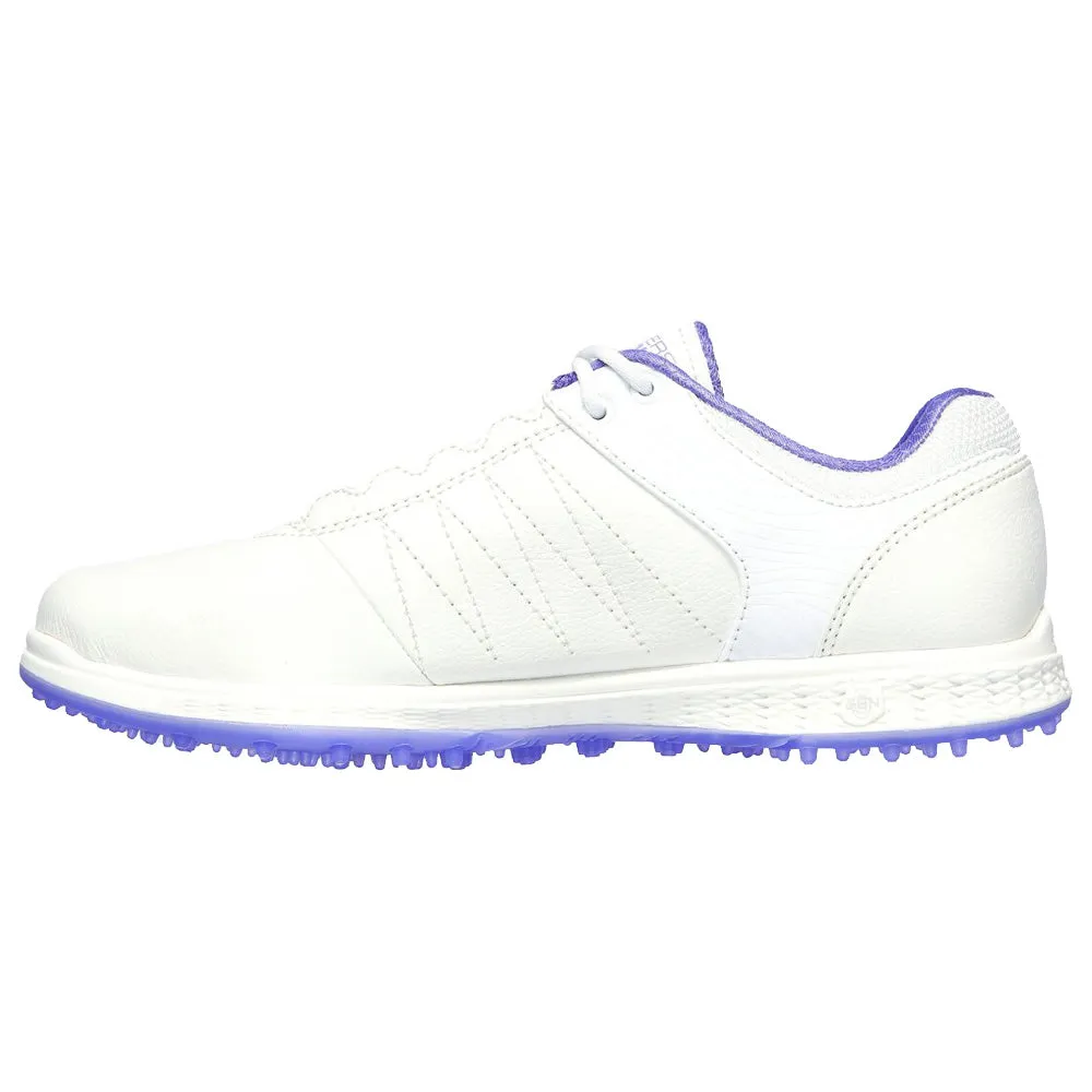 Skechers Ladies Go Golf Pivot Spikeless Shoes - White/Purple