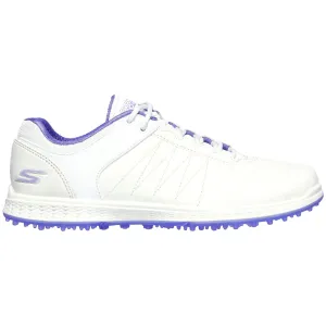 Skechers Ladies Go Golf Pivot Spikeless Shoes - White/Purple