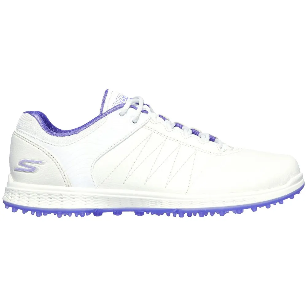 Skechers Ladies Go Golf Pivot Spikeless Shoes - White/Purple