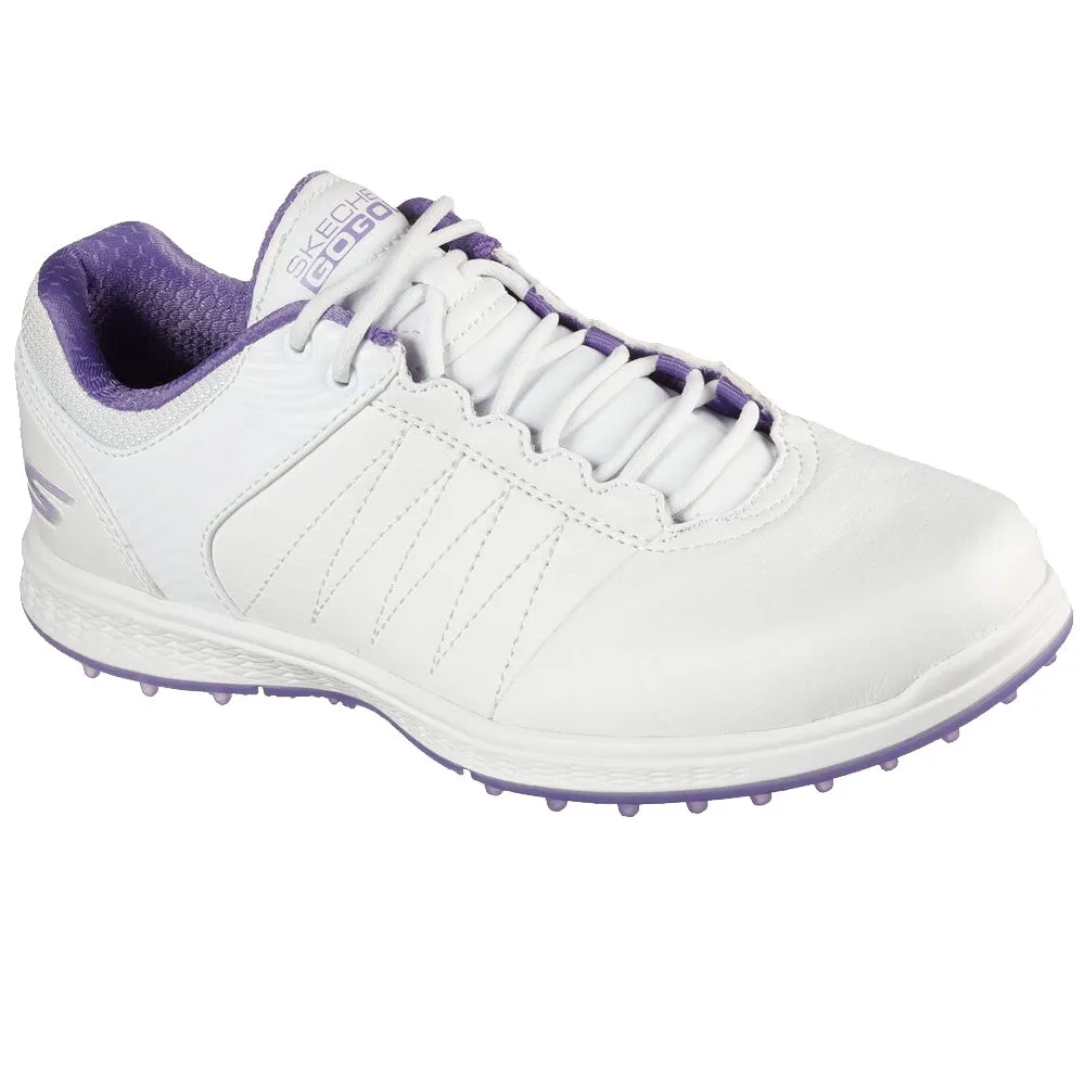 Skechers Ladies Go Golf Pivot Spikeless Shoes - White/Purple