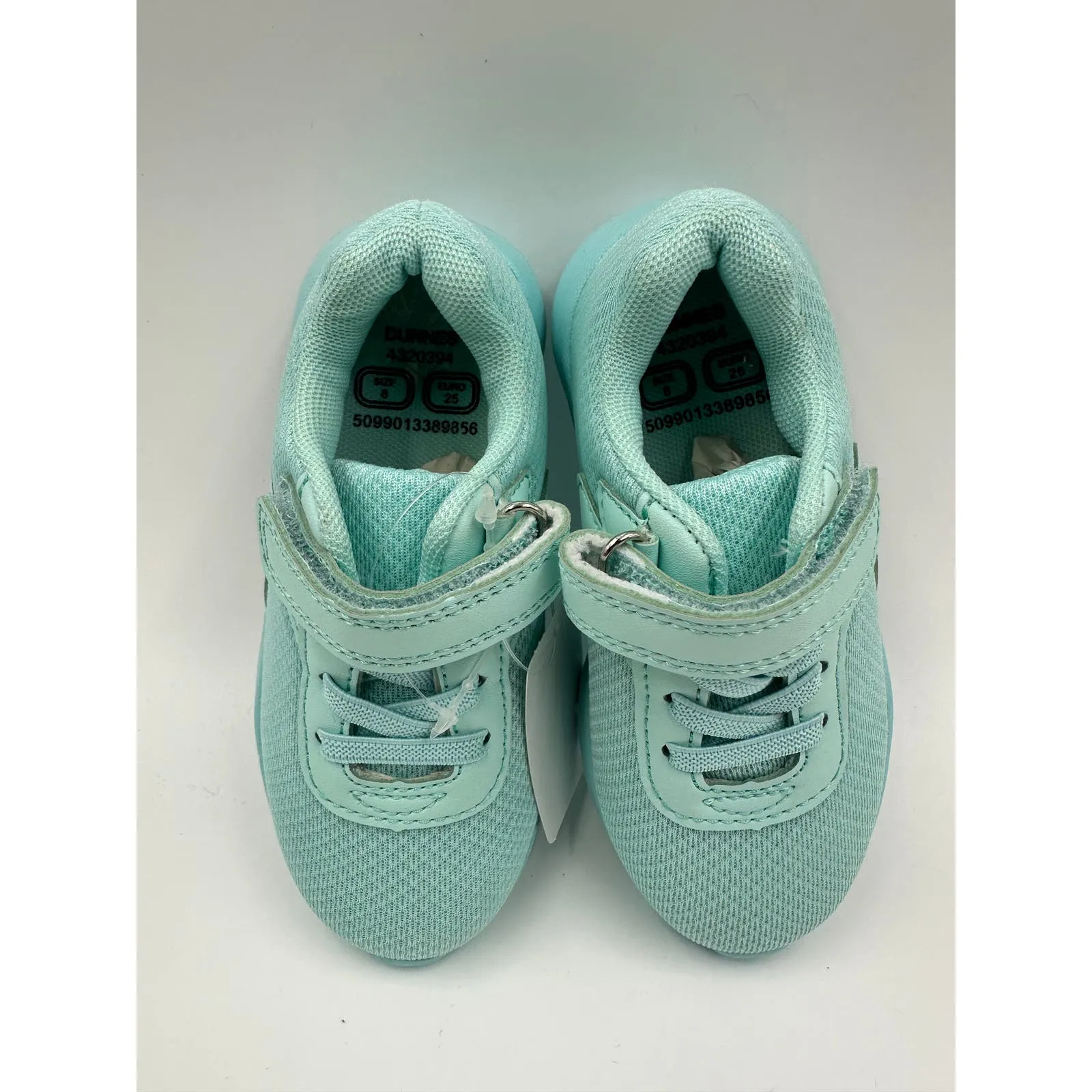 Small Kid Size 8, Baby Blue Slip-on Sneakers with Straps