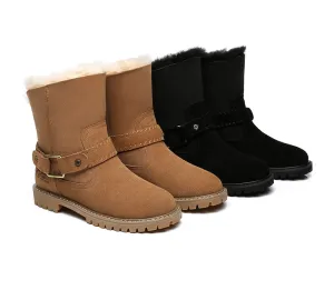 UGG Boots Women Sheepskin Wool Mid Calf Fashion Boots Sarah