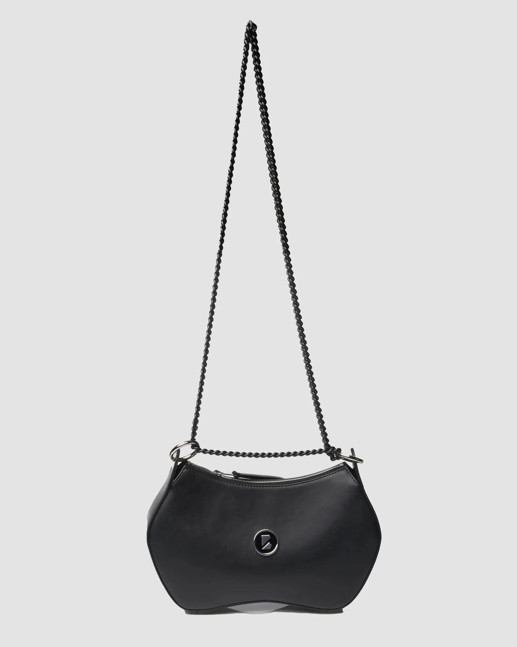 Vamp B-Bag Grape Leather Crossbody | Black