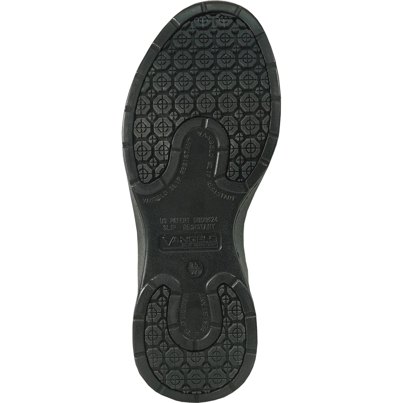 VANGELO Men Slip Resistant Shoe JIMMY-2 Black  - Wide Width Available