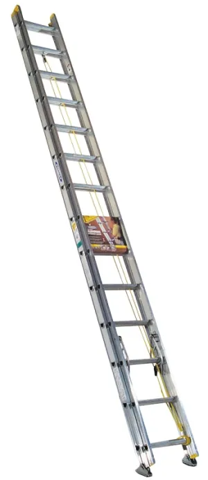 Werner D1228-2 Extension Ladder, 27 ft H Reach, 225 lb, Aluminum :EA: QUANTITY: 1