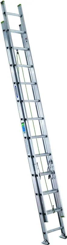 Werner D1240-2 Extension Ladder, 37 ft H Reach, 225 lb, Aluminum :EA: QUANTITY: 1