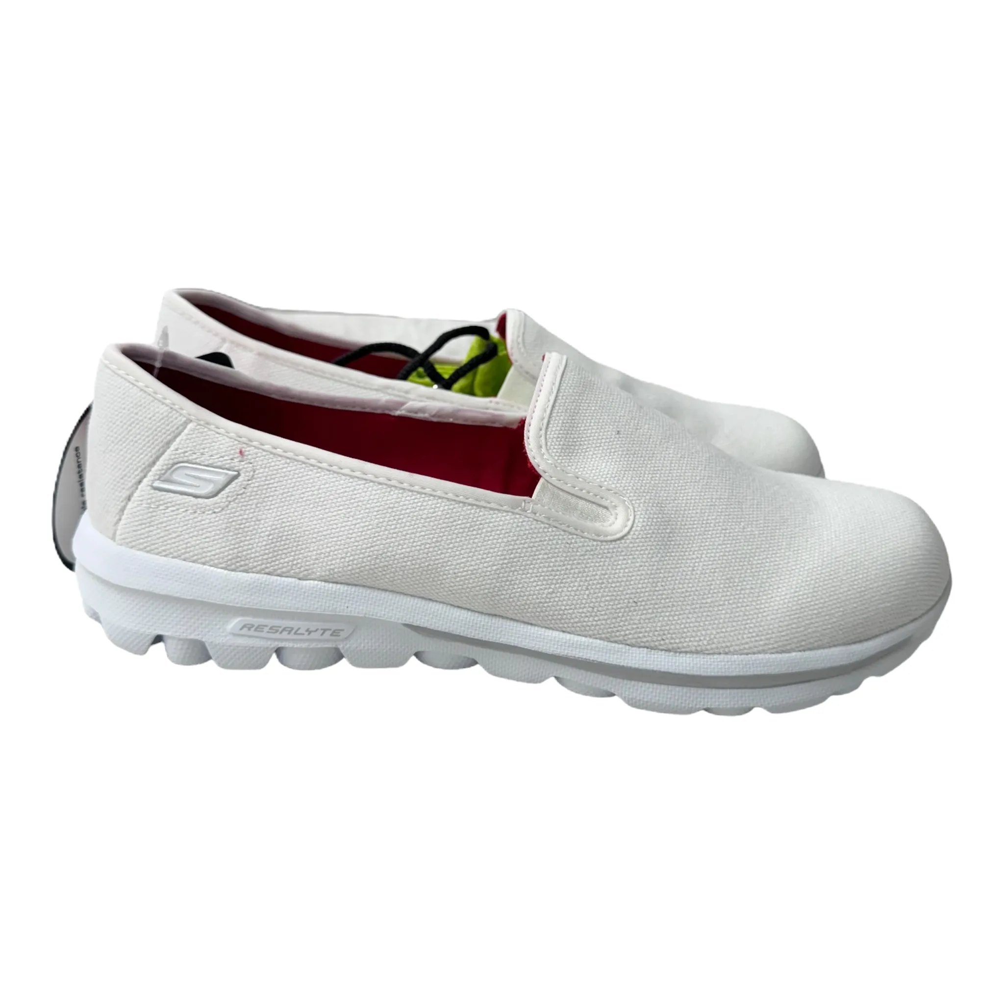 White Shoes Athletic By Skechers, Size: 10