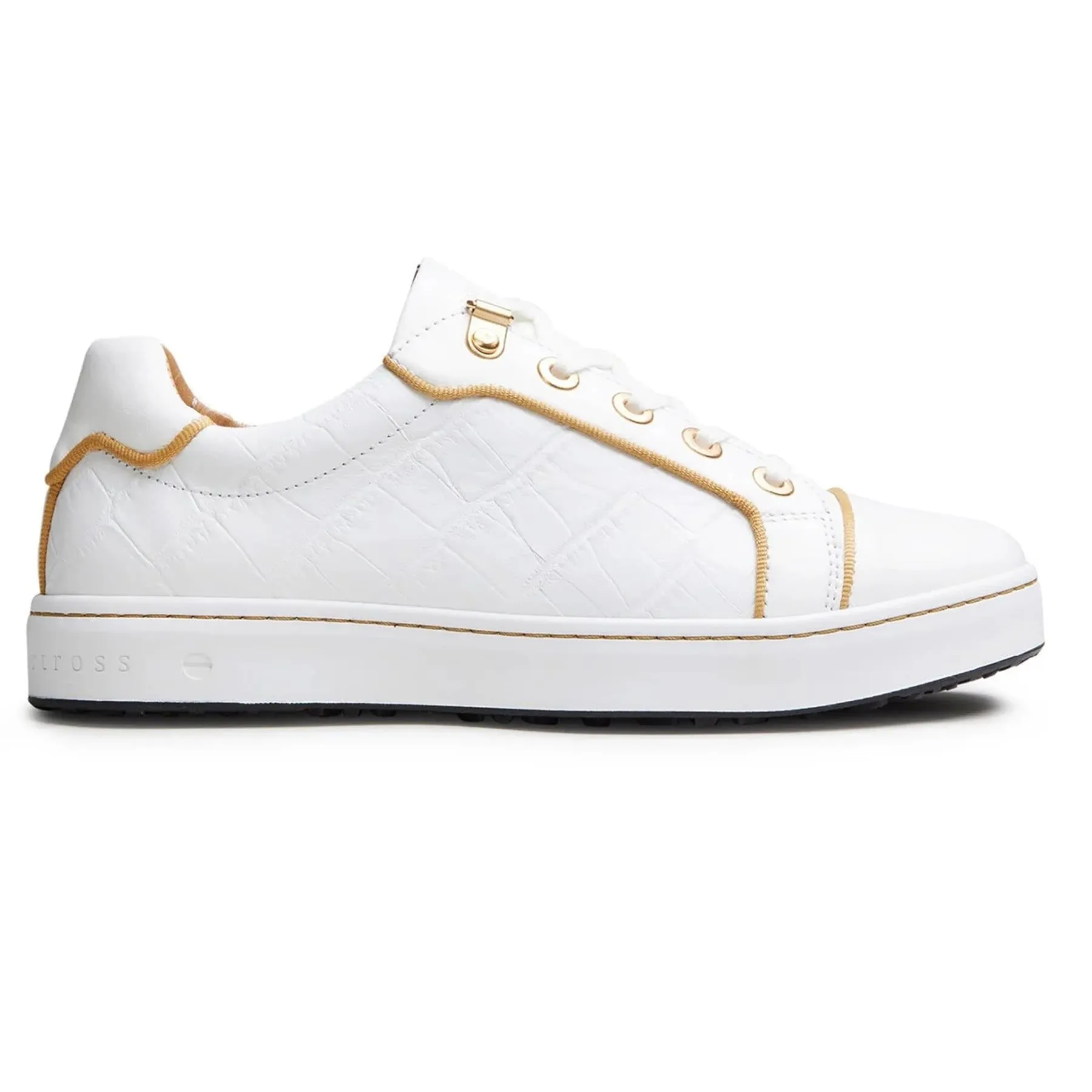 Womens Buckingham Golf Shoe White/Gold - 2024