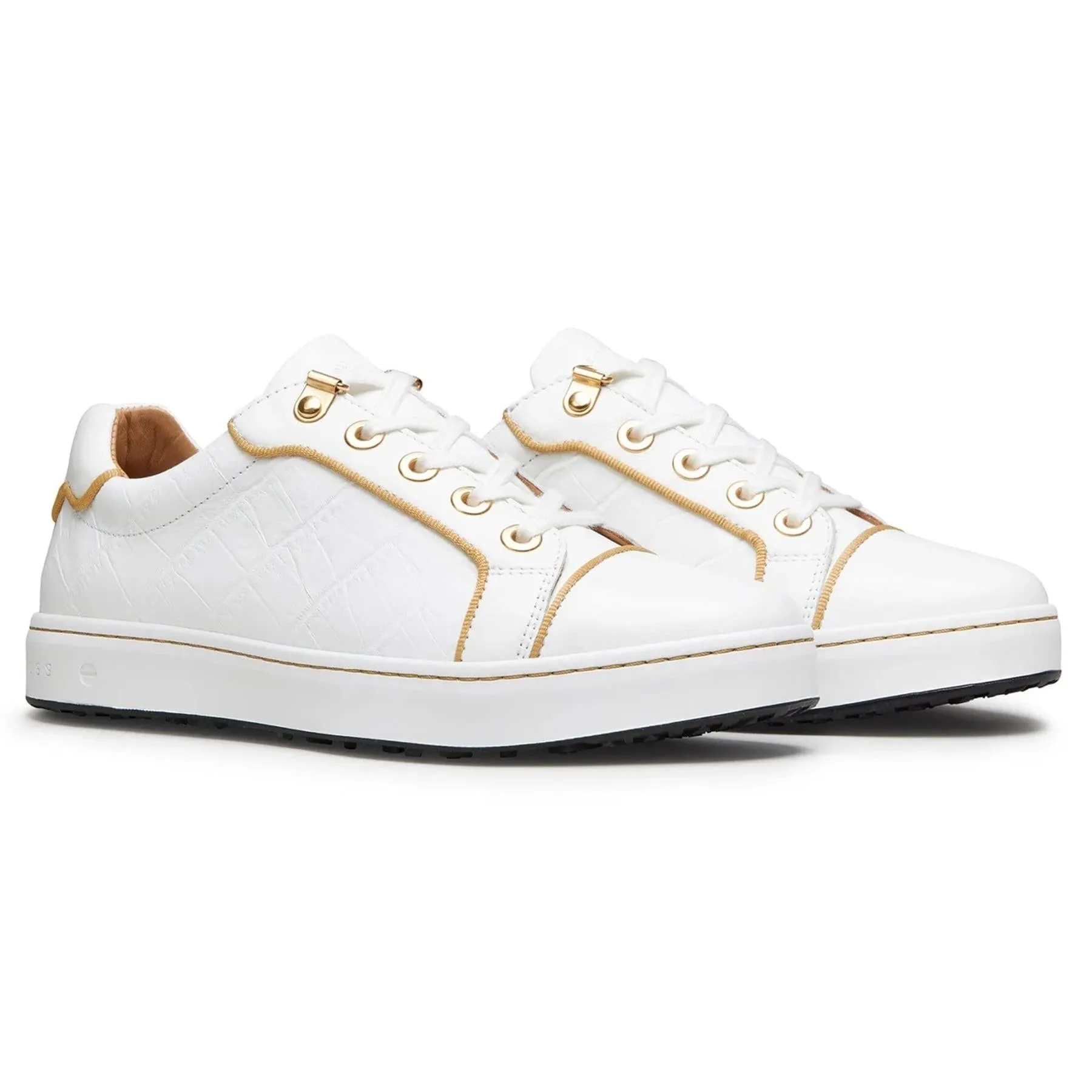 Womens Buckingham Golf Shoe White/Gold - 2024