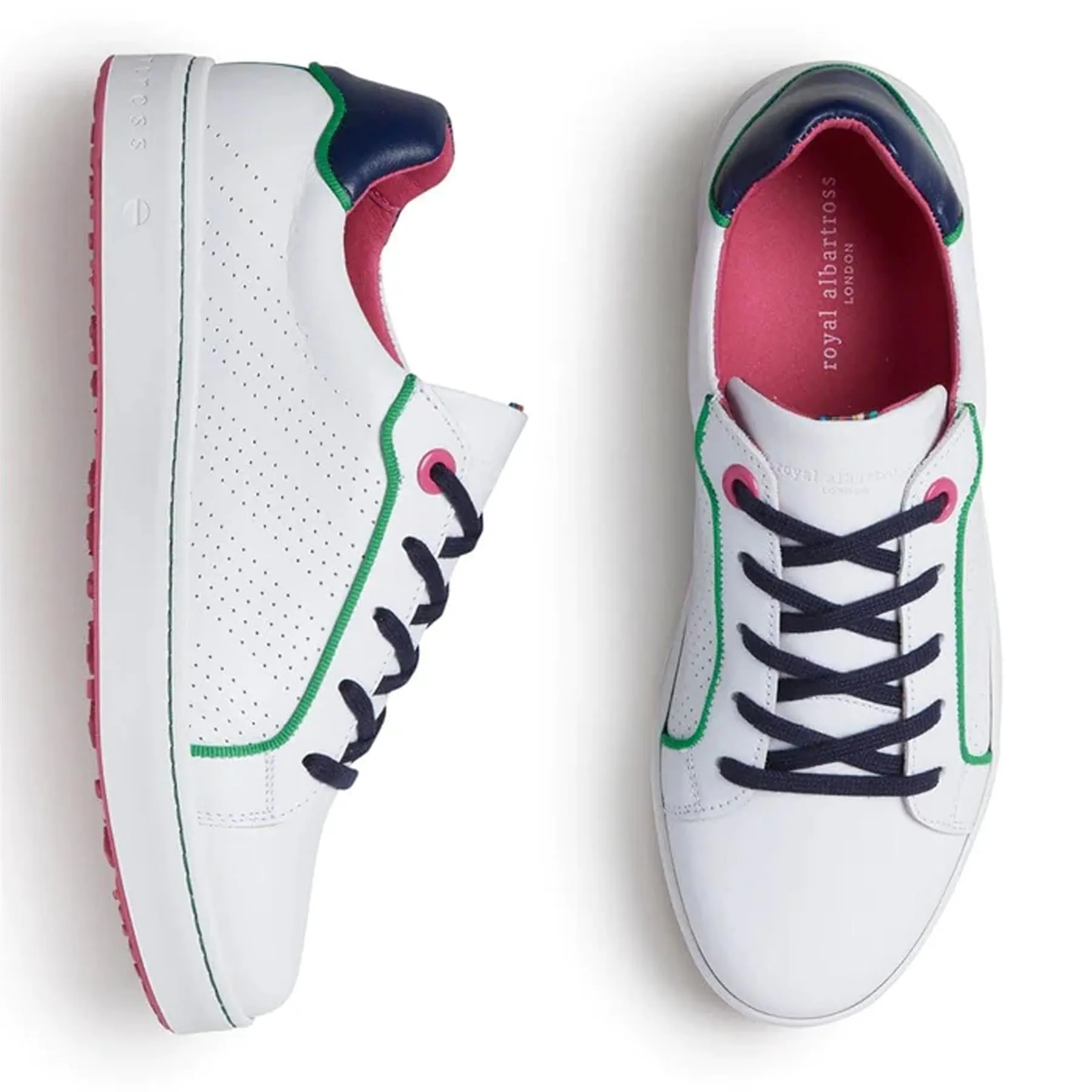 Womens Hampton Golf Shoe White/Navy - 2024