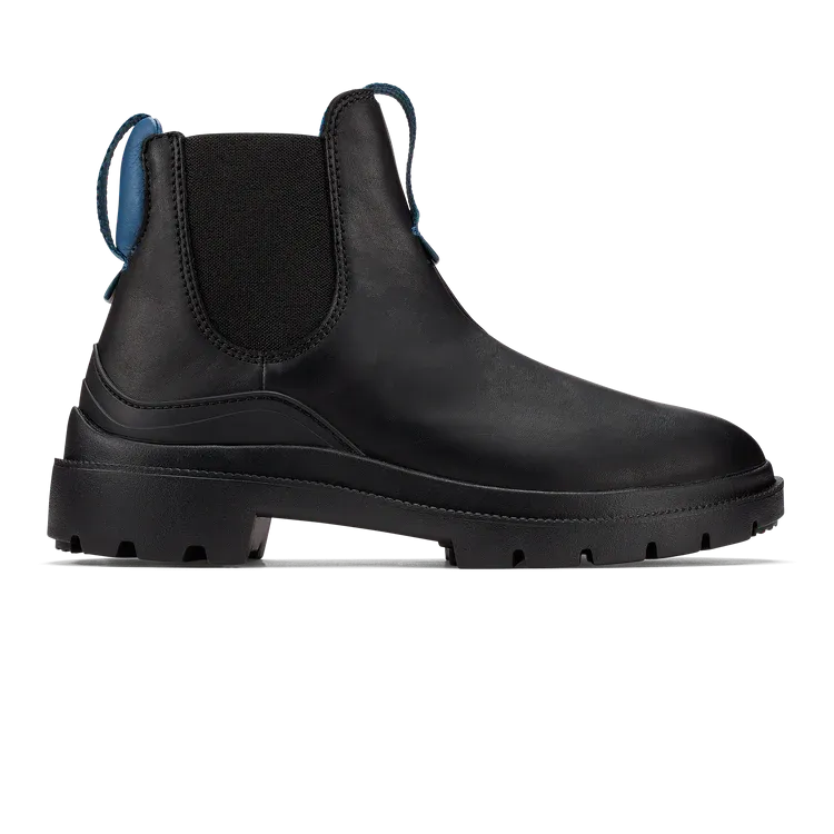 Women's Olukai Hehi Waterproof Chelsea Boots Color: Black / Lagoon