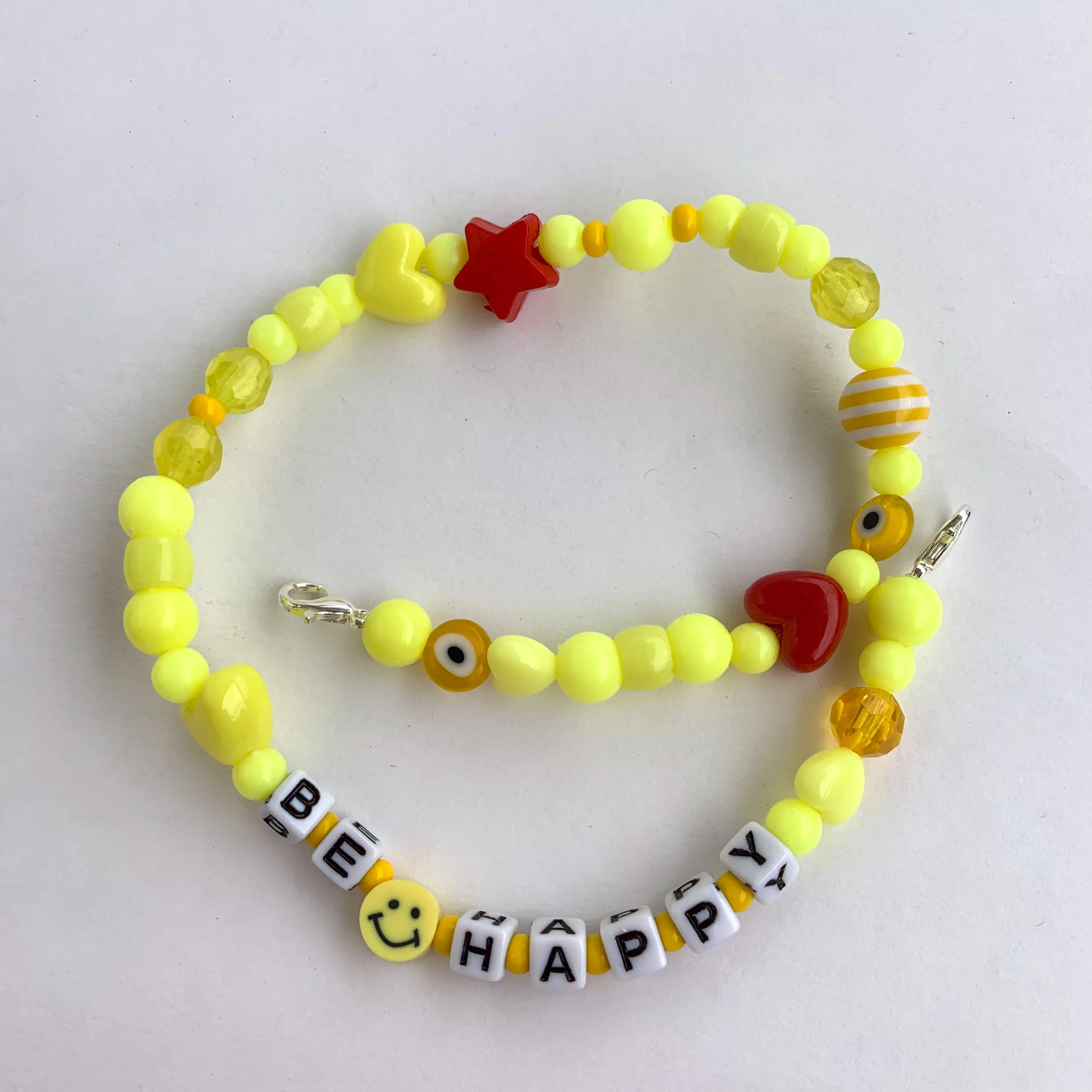 Yellow Be Happy Shoe Charm