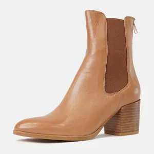 Zoltan Tan Leather Chelsea Boots